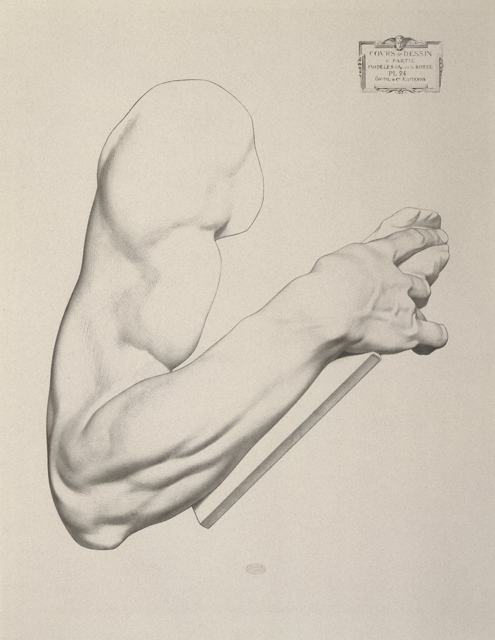 Impressão em papel cinza, 1868 de Charles Bargue