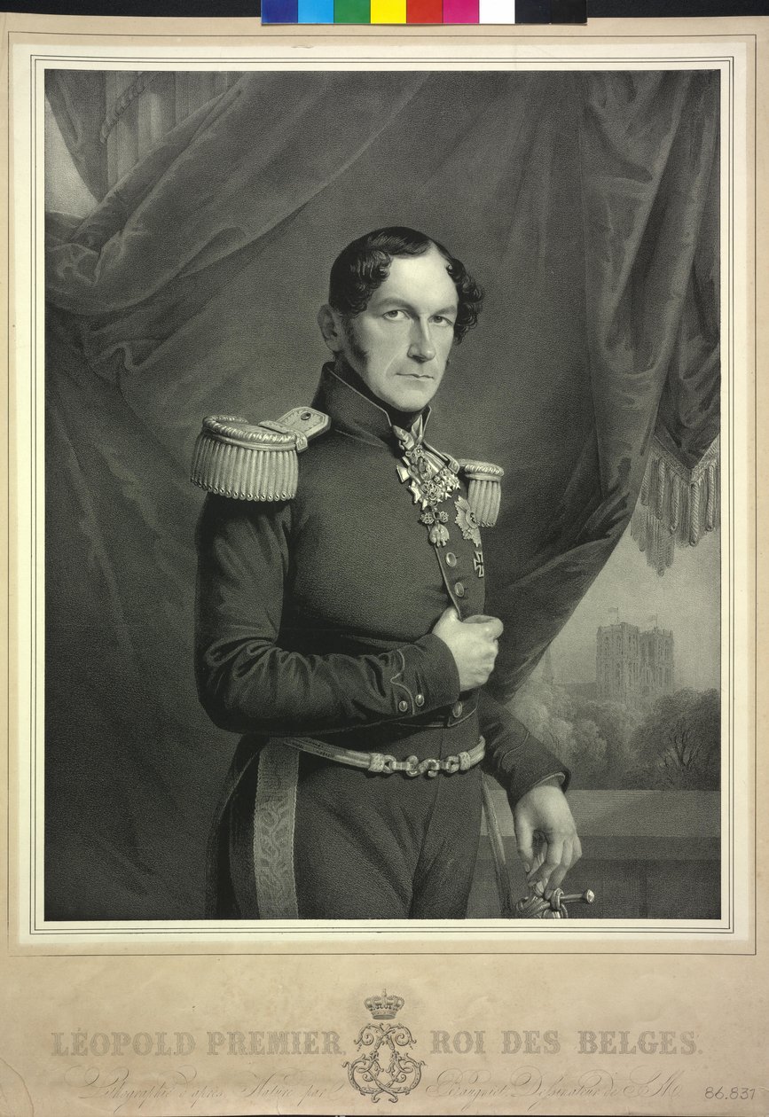 Rei da Bélgica Leopoldo I (litografia) de Charles Baugniet
