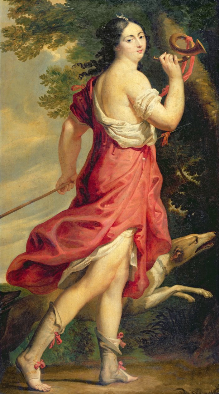 Madame de Montespan como Diana, a Caçadora de Charles Beaubrun