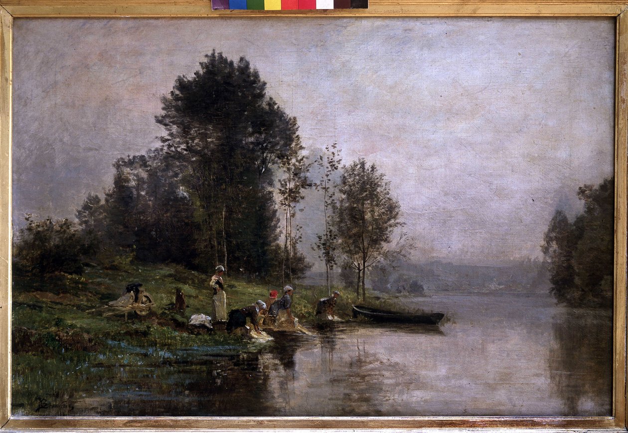 Manhã enevoada no Oise. n.d. (óleo sobre tela) de Charles Beauverie