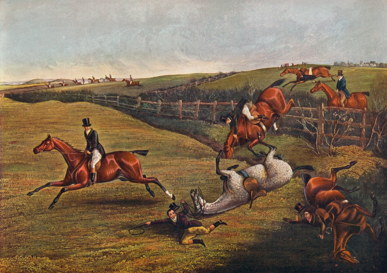 Placa V: Grand Leicestershire Steeplechase, 1829, 1830, 1922 de Charles Bentley