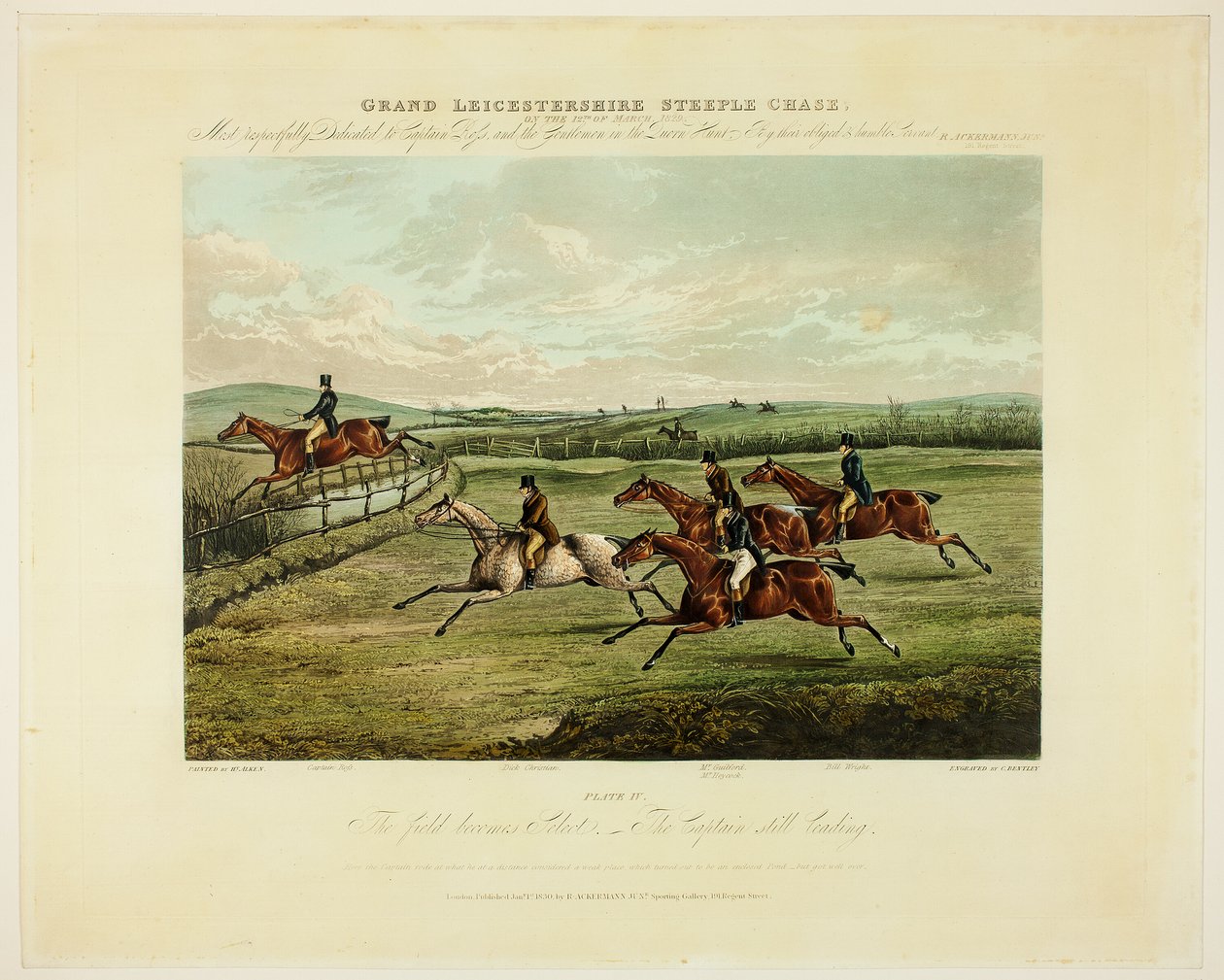 O campo torna-se seleto, a partir do Grand Steeplechase sobre Leicestershire de Charles Bentley