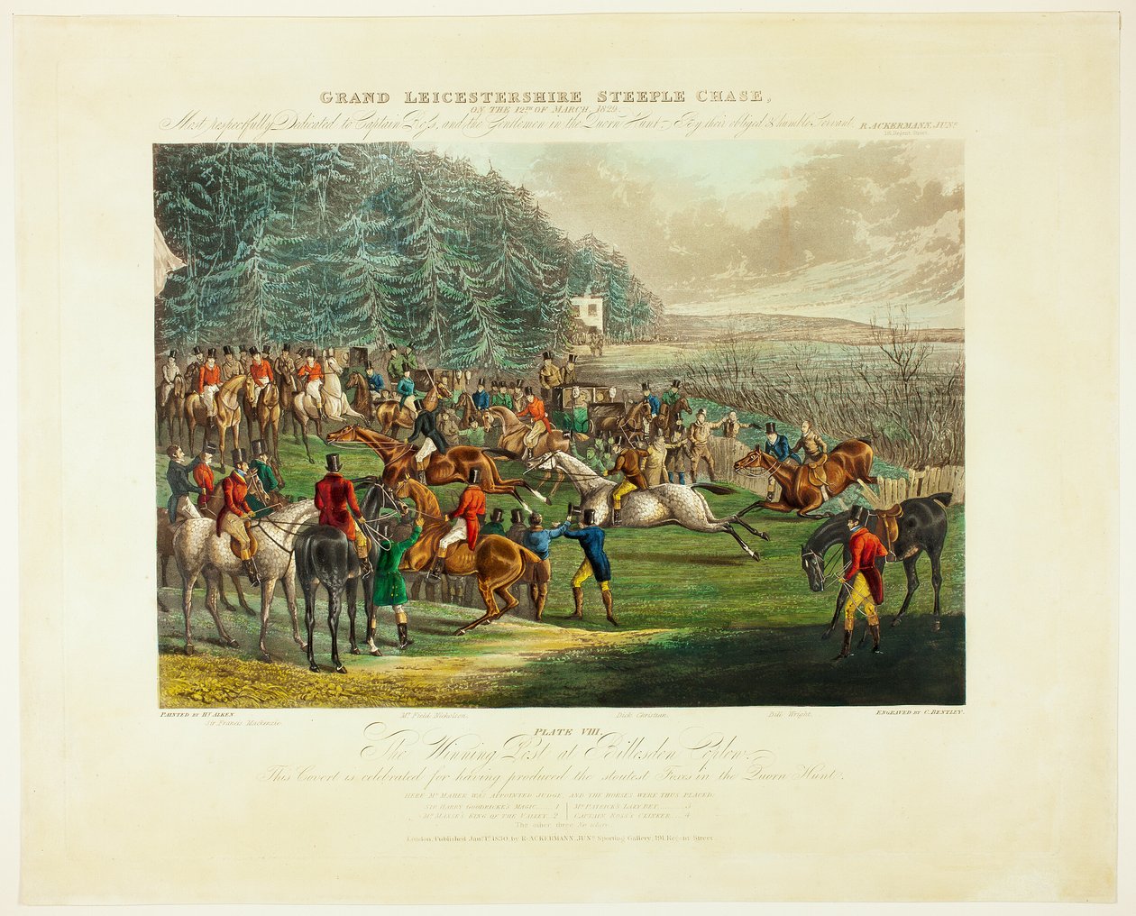 O Posto Vencedor, da Grande Corrida de obstáculos em Leicestershire de Charles Bentley