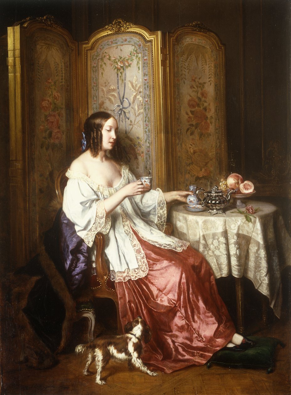 Uma xícara de chocolate, 1844 de Charles Beranger