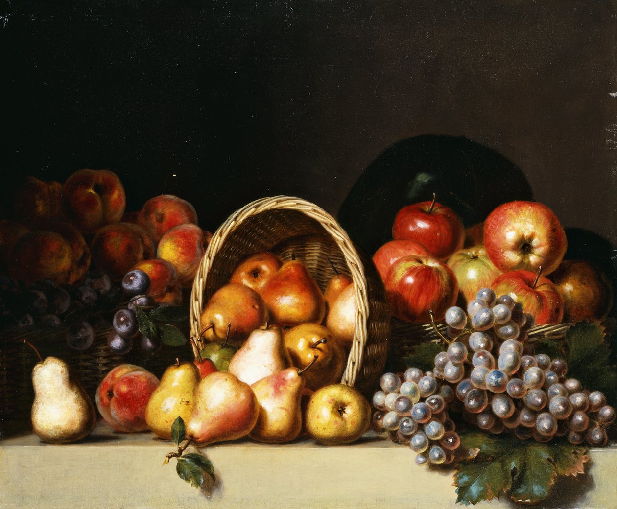 Maçãs, peras, ameixas e uvas, de Charles Bird King
