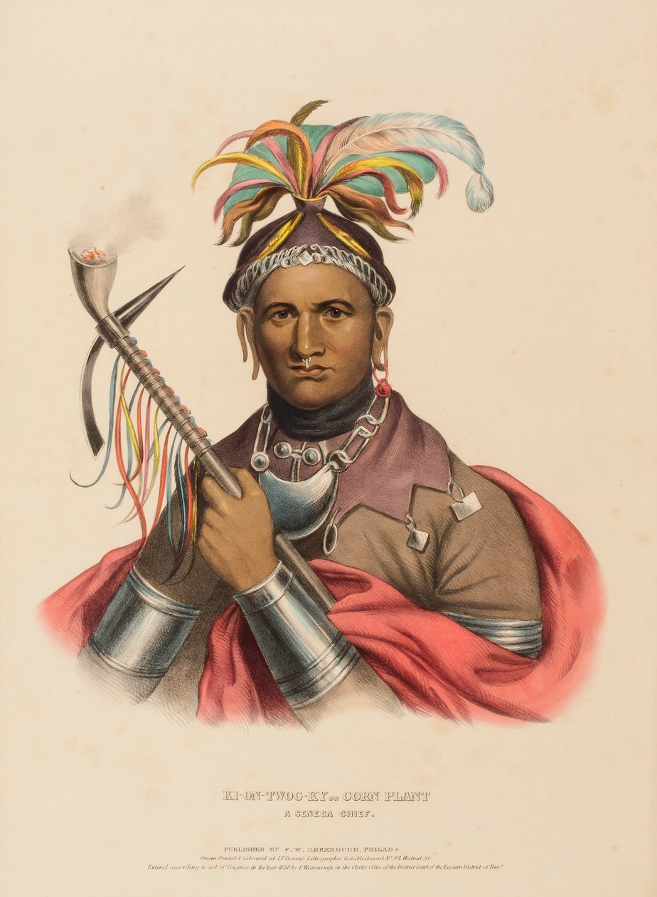 KI-ON-TWOG-KY, de History of the Indian Tribes of North America (História das tribos indígenas da América do Norte) de Charles Bird King