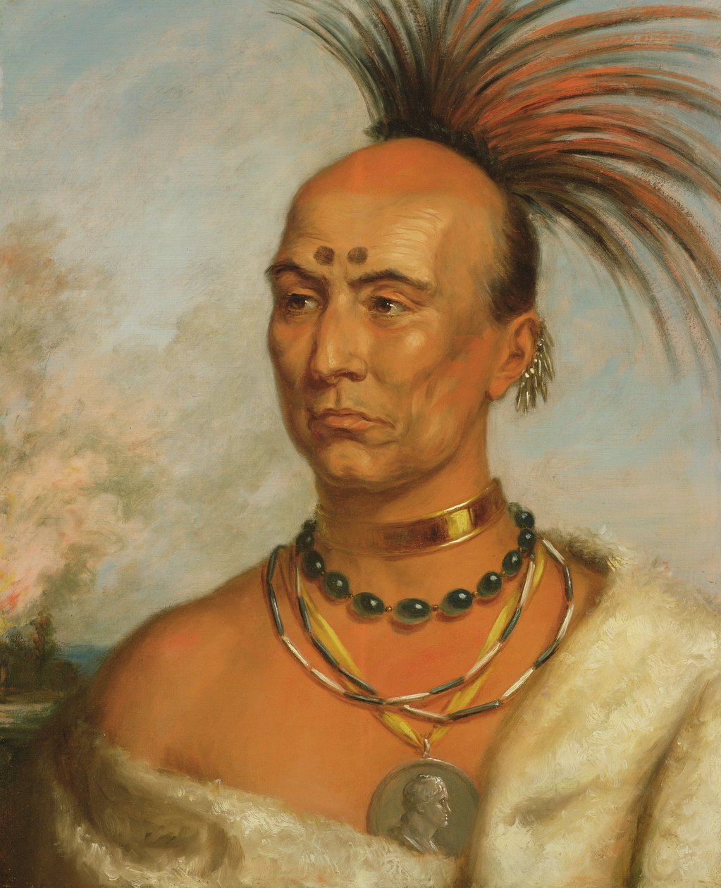 Makataimeshekiakiak (Black Hawk) c.1853 de Charles Bird King
