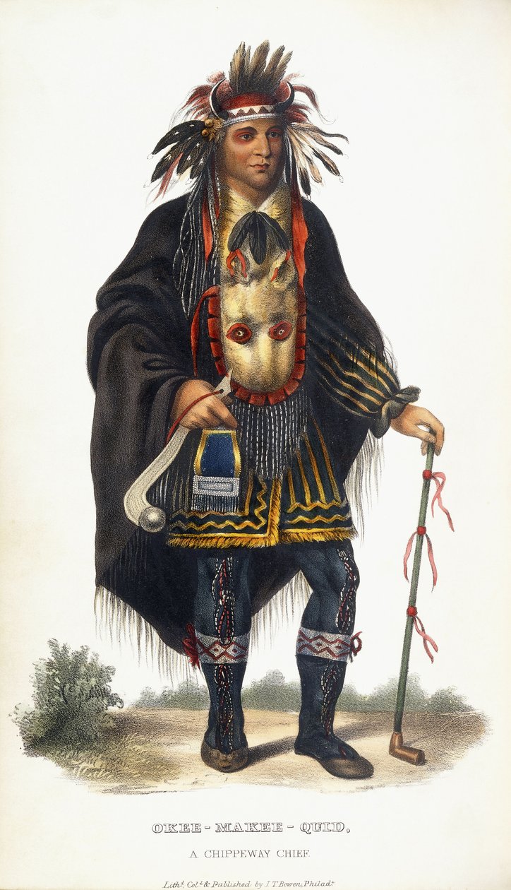 Okee-Makee-Quid, A Chippeway Chief, 1854 de Charles Bird King