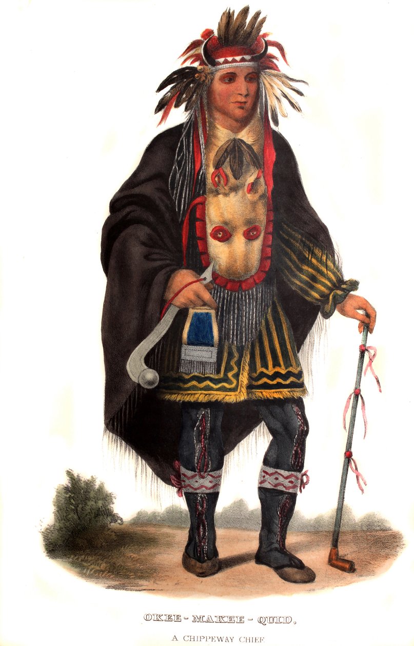 Okeemakeequid, um chefe da Chippeway de Charles Bird King