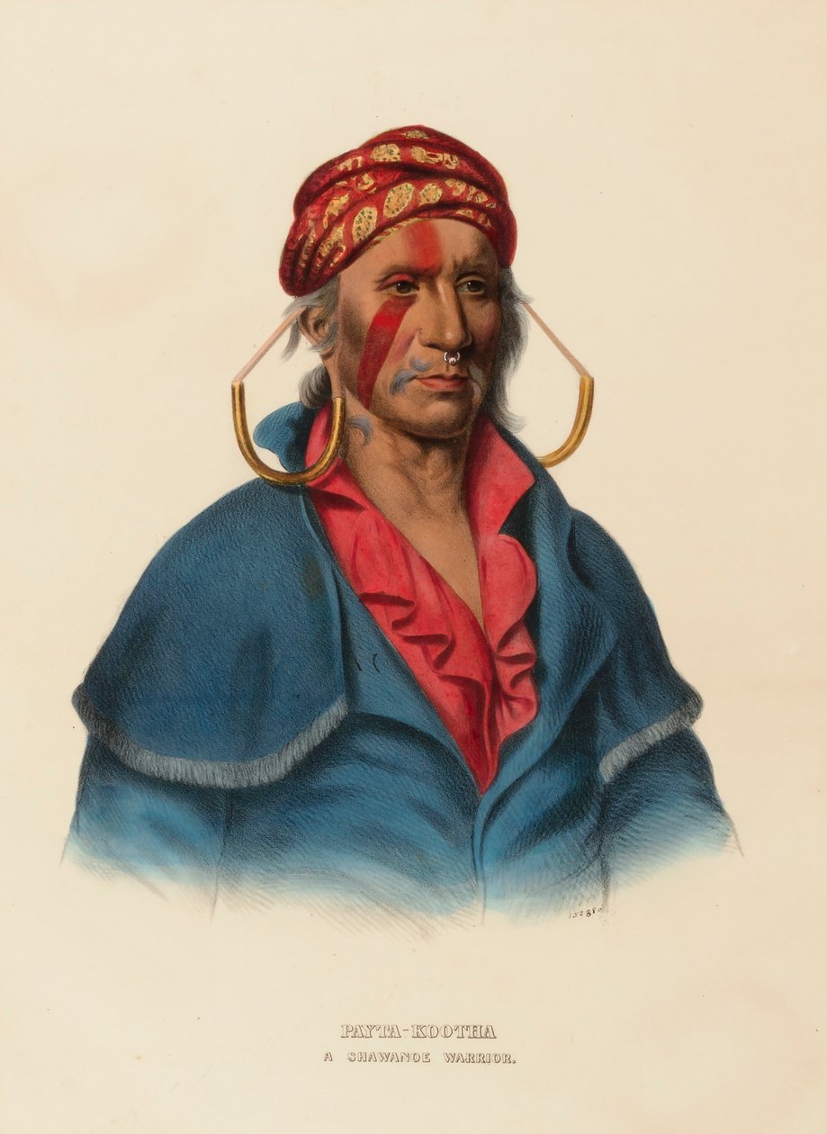 PAYTA-KOOTHA. A SHAWANOE WARRIOR", de History of the Indian Tribes of North America de Charles Bird King