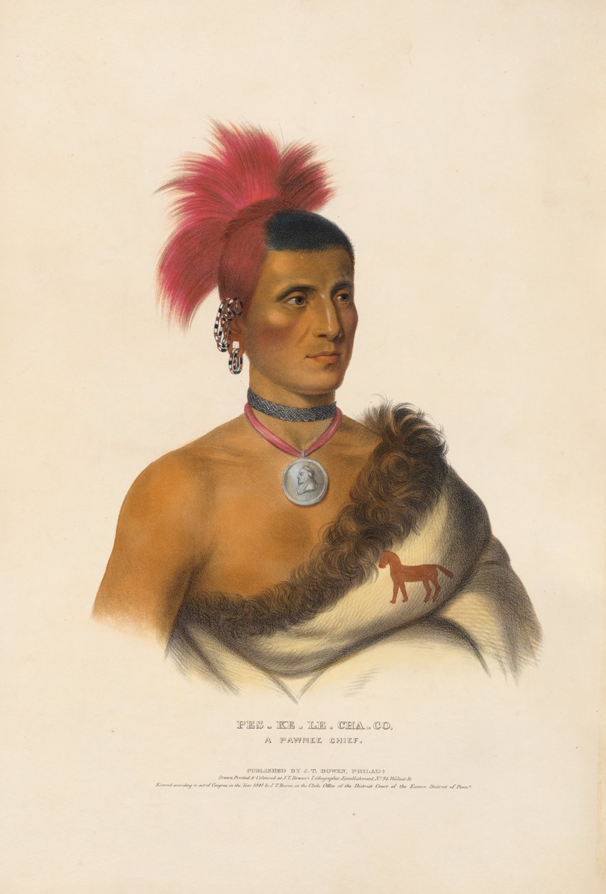 Pes-ke-le-cha-co - Um chefe pawnee de Charles Bird King
