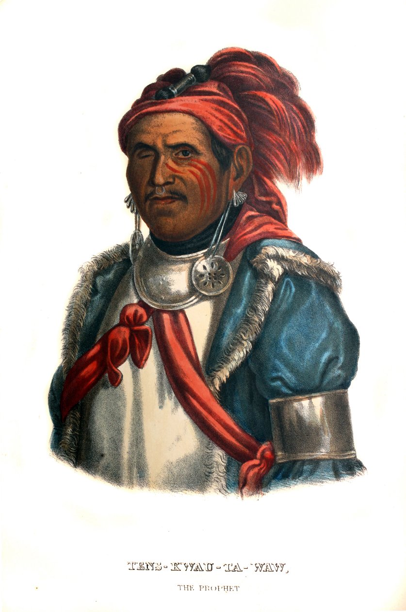 Tenskwautawaw, ou "o profeta". de Charles Bird King