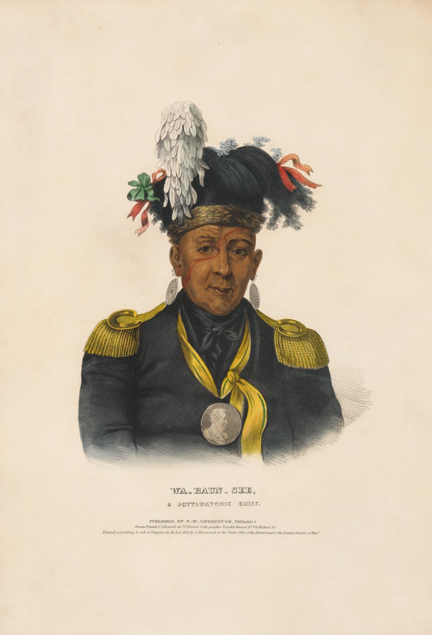 Wa-baun-see - Um chefe Pottawatomie de Charles Bird King