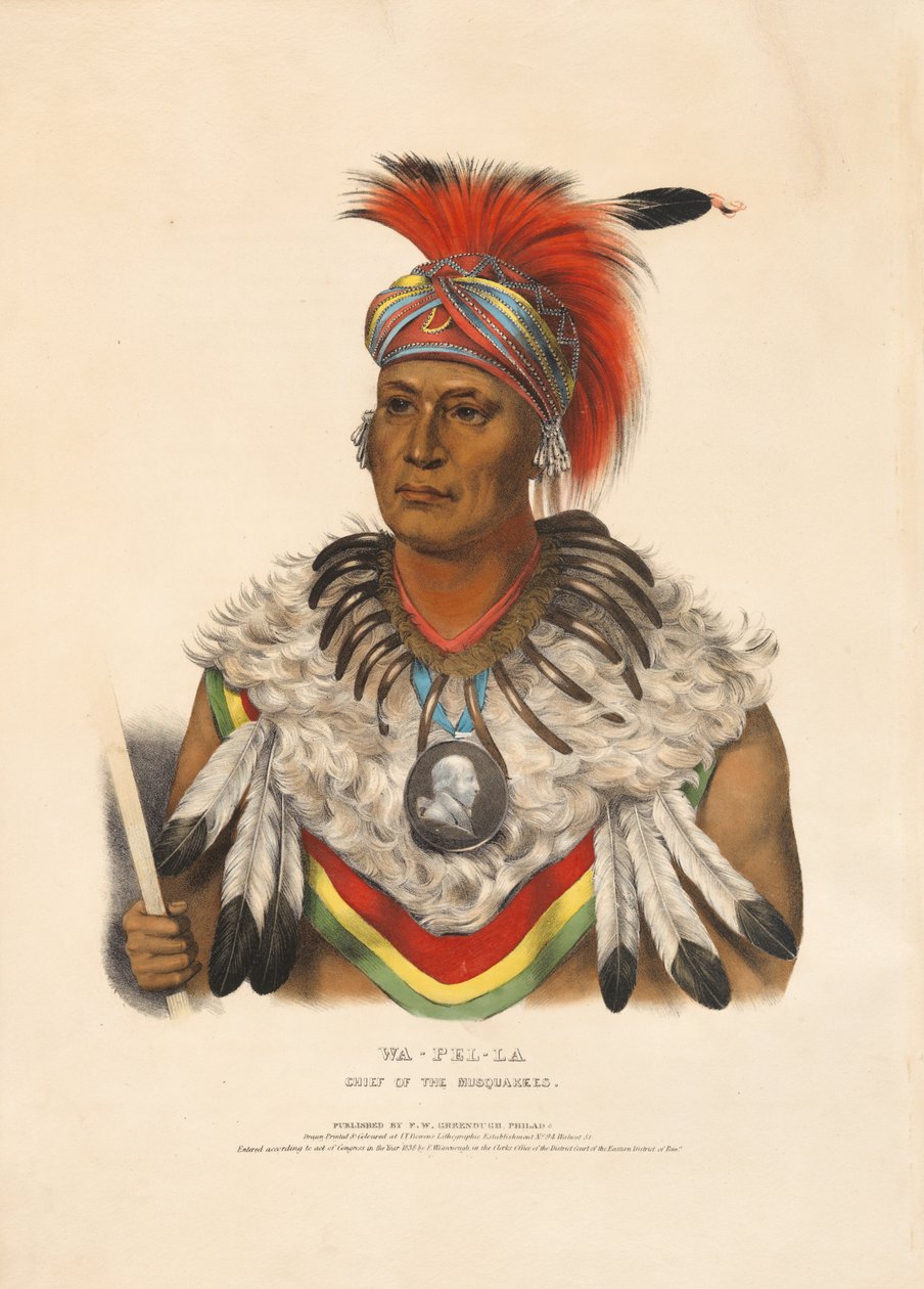 Wa-pel-la - Chefe dos Musquakees de Charles Bird King