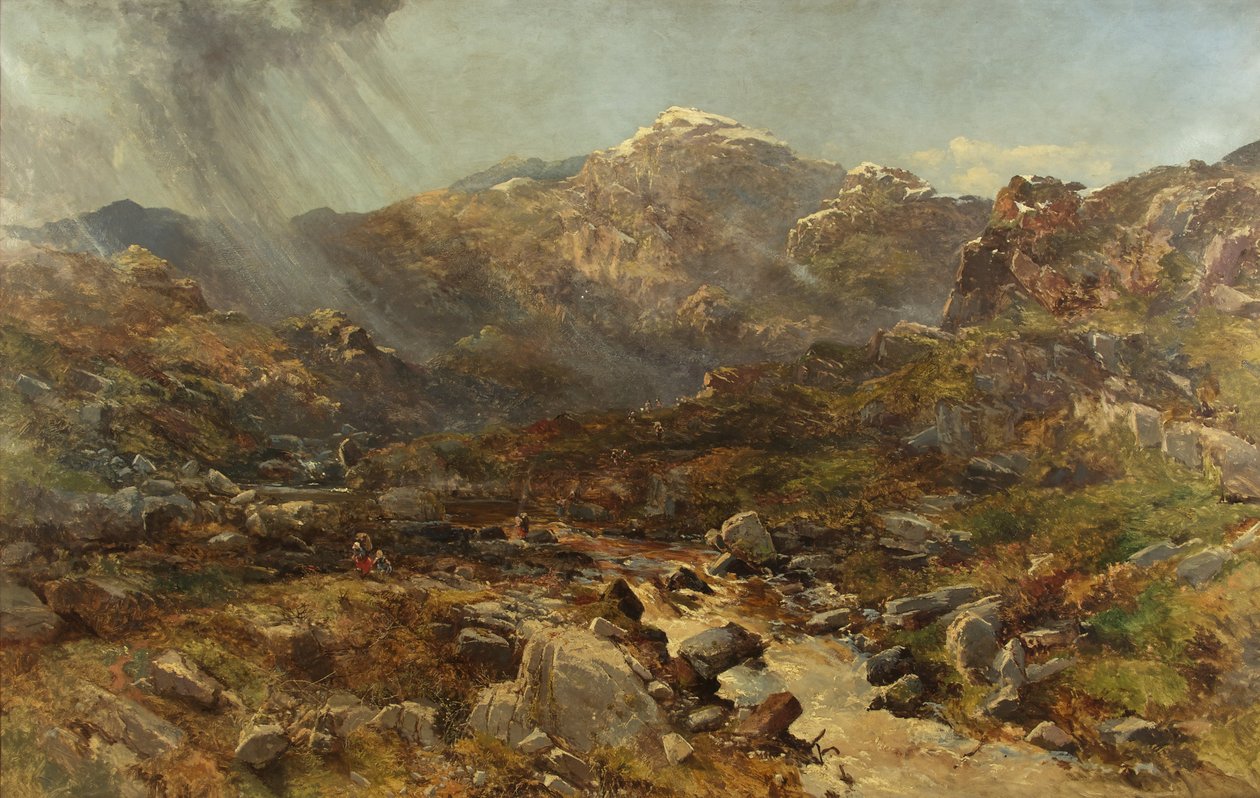 The Head of Nant Francon, Capel Curig, North Wales (óleo sobre tela) de Charles Branwhite