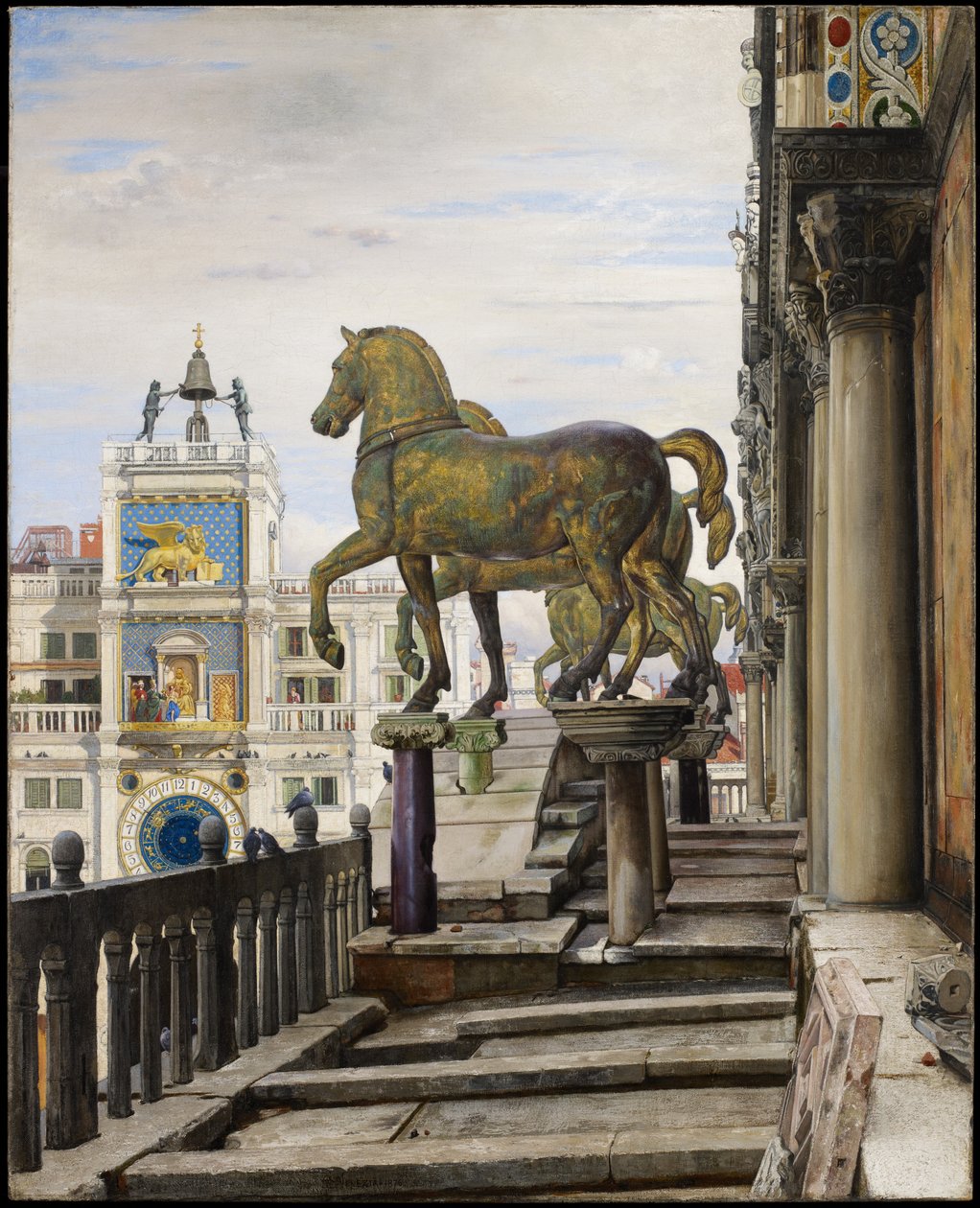 Os cavalos de bronze de San Marco, Veneza, 1876 de Charles Caryl Coleman