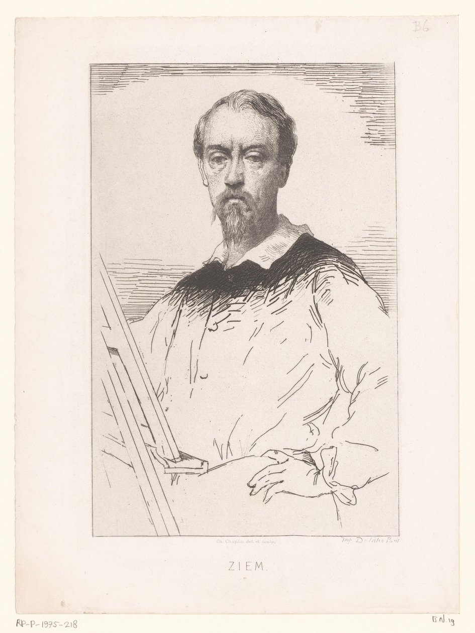 Portret van Félix François Georges Philibert Ziem
Eaux-Fortes e Litografias (título da série) de Charles Chaplin