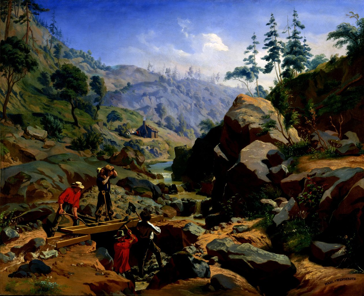 Mineiros nas serras de Charles Christian Nahl