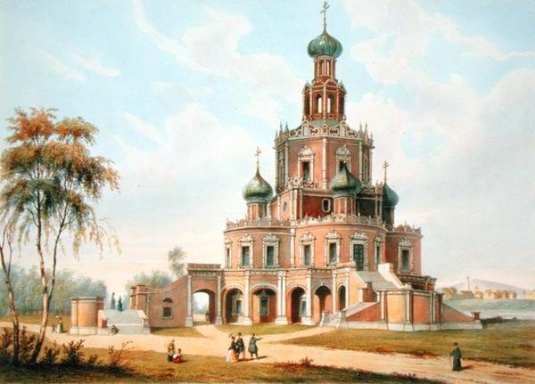 A proteção da igreja virgem em Moscou, de 1840 de Charles Claude Bachelier
