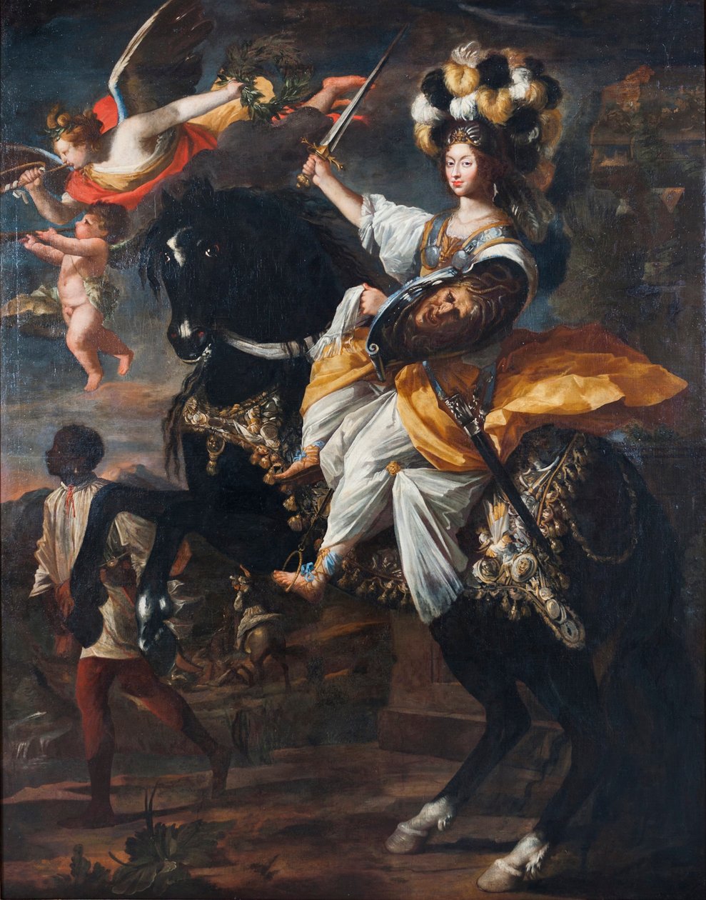 Cristina Maria da França 1606-1663, Duquesa de Saboia, como Minerva, ca 1663. de Charles Claude Dauphin