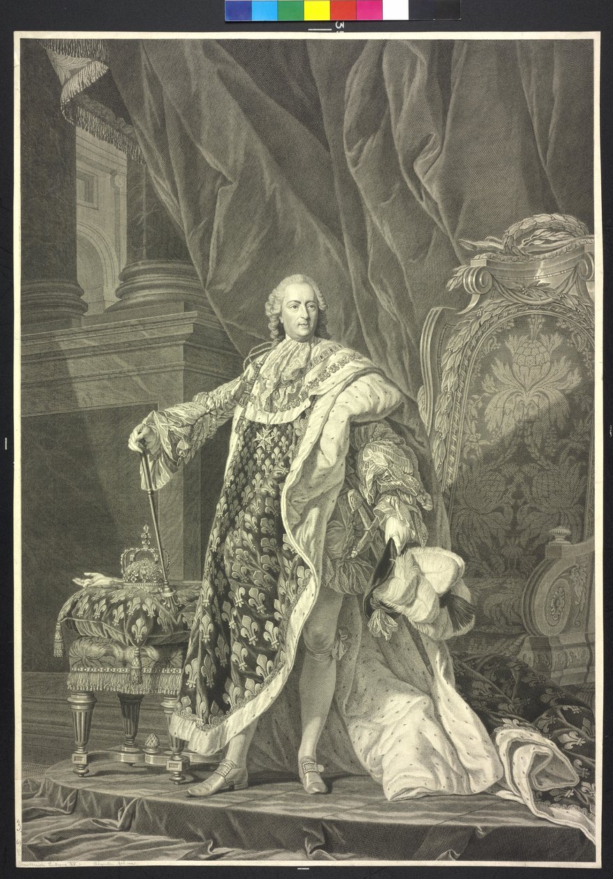 Rei de França Luís XV (gravura) de Charles Clément Bervic