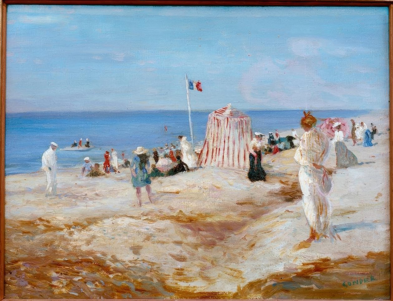 Cena de praia Dieppe de Charles Edward Conder