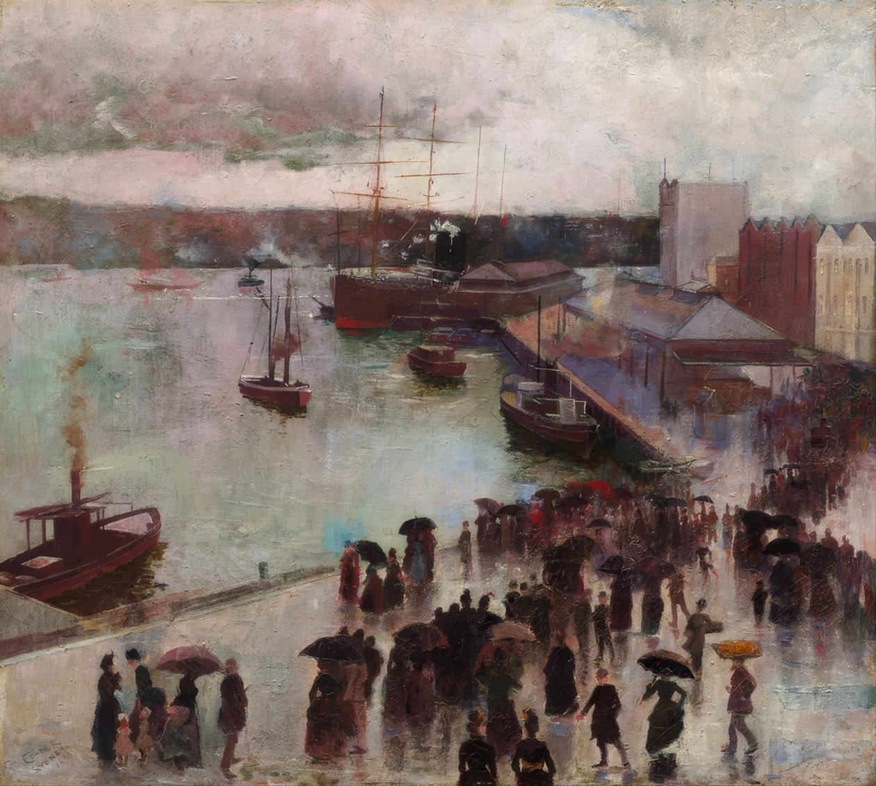 Partida do Oriente - cais circular de Charles Edward Conder