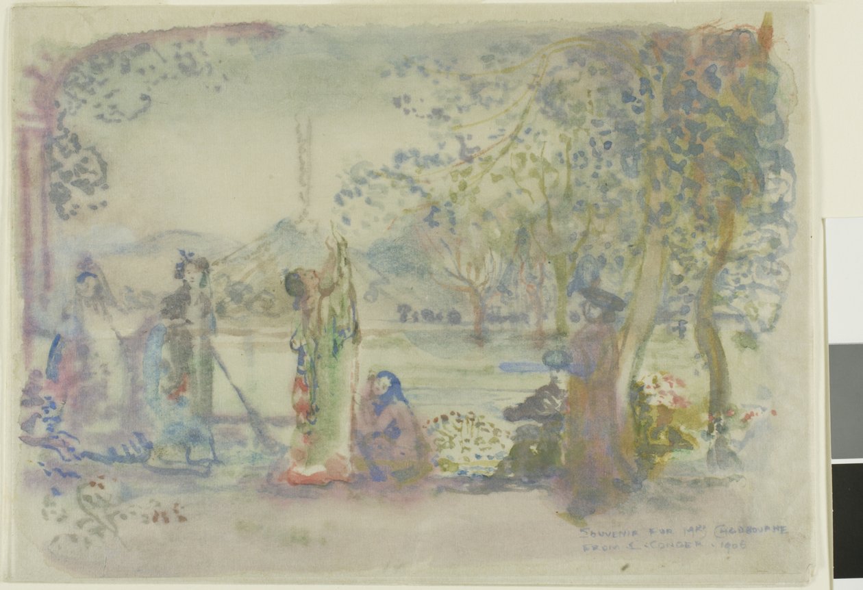 Cena em um lago pela manhã de Charles Edward Conder