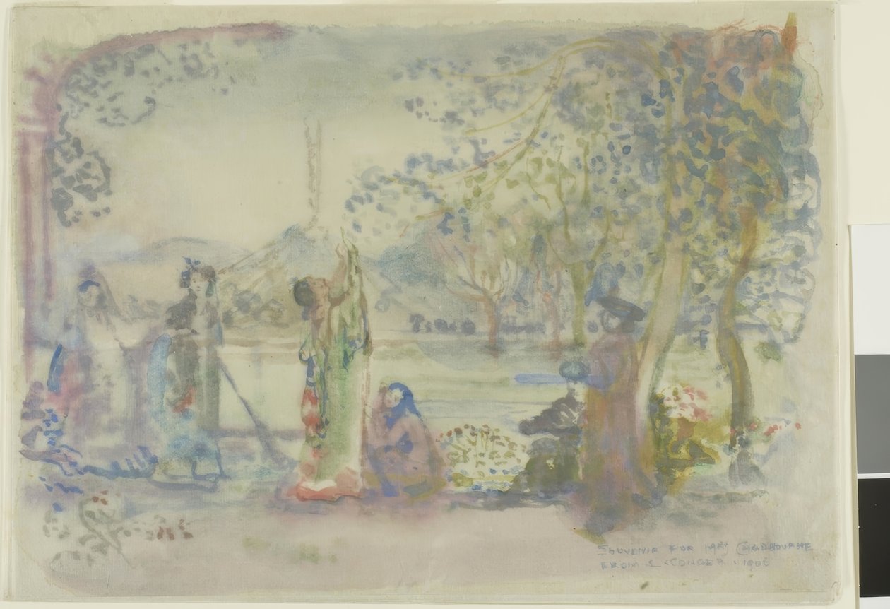 Cena em um lago de manhã de Charles Edward Conder
