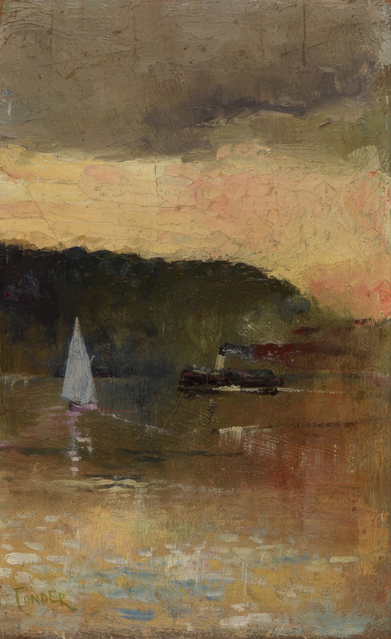 Pôr do sol, porto de Sydney de Charles Edward Conder