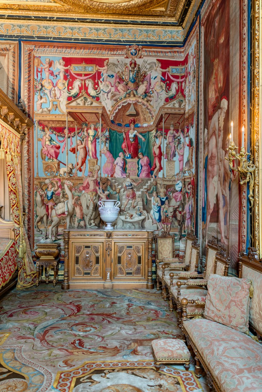 O quarto de Ana de Áustria no apartamento do Papa (foto) de Charles & Cotelle Jean II (1642 1708) Errard