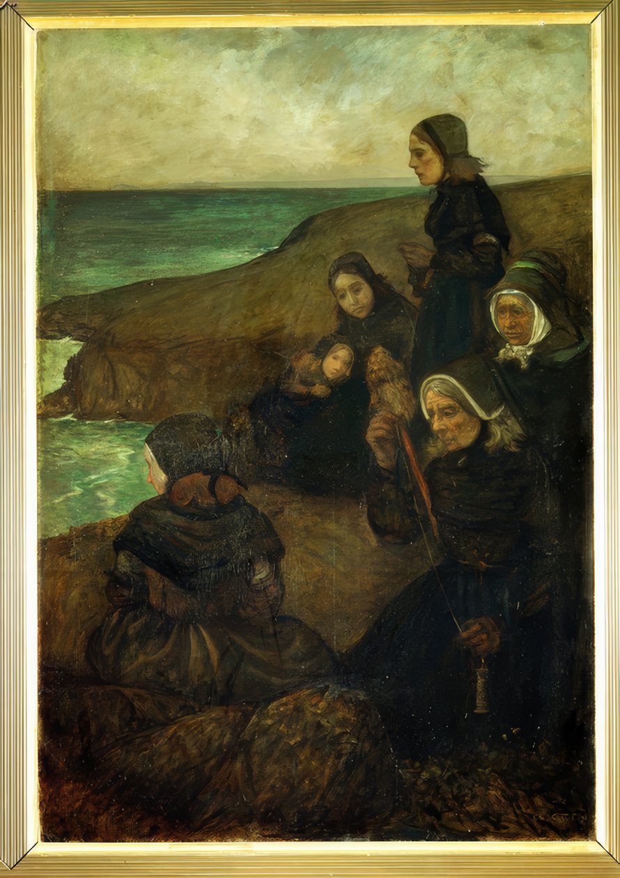 Au Pays de la Mer - País do Mar - tríptico, painel direito: Os que restam de Charles Cottet