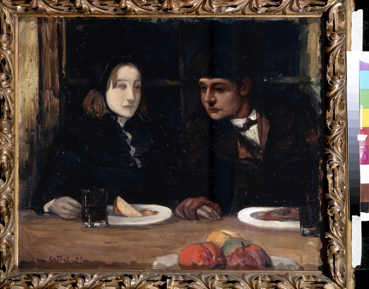 "Na Terra do Mar". A refeição de despedida". Pintura de Charles Cottet (1863-1925) de Charles Cottet