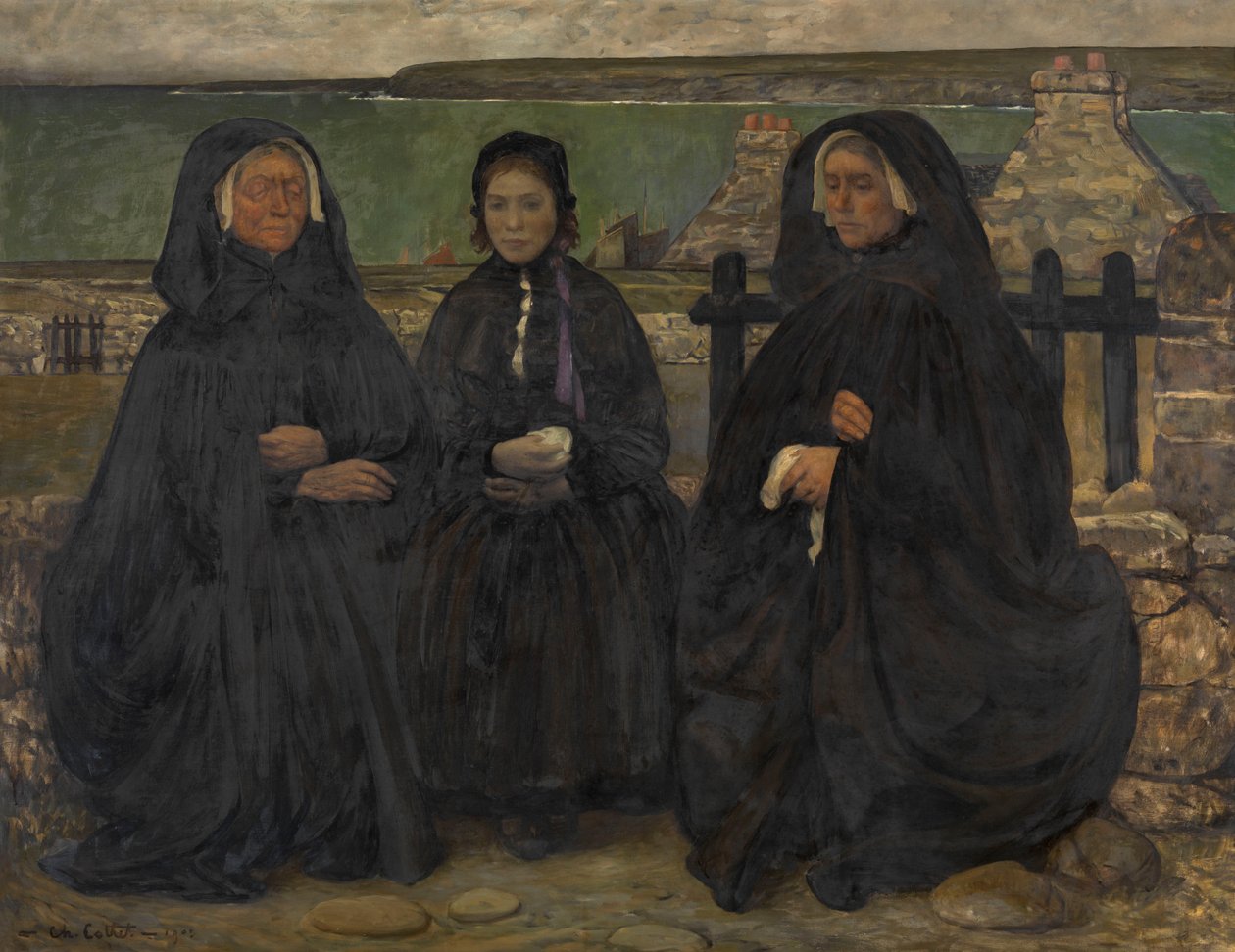 Mulheres bretãs de luto de Charles Cottet