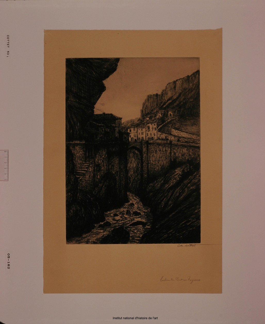 Entrada em Pont-en-Royans (prova b) de Charles Cottet