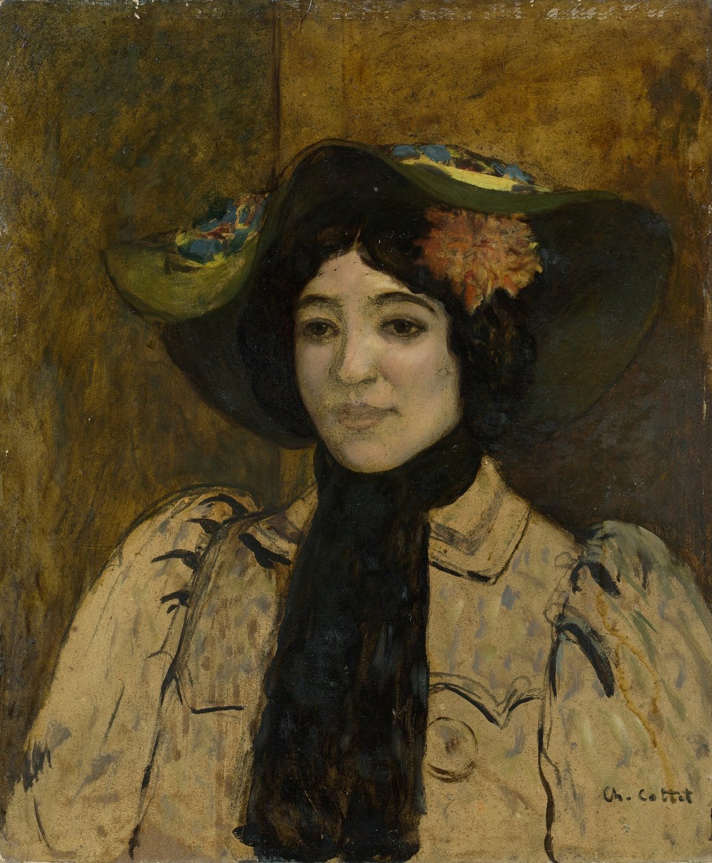 Retrato de uma mulher de Charles Cottet