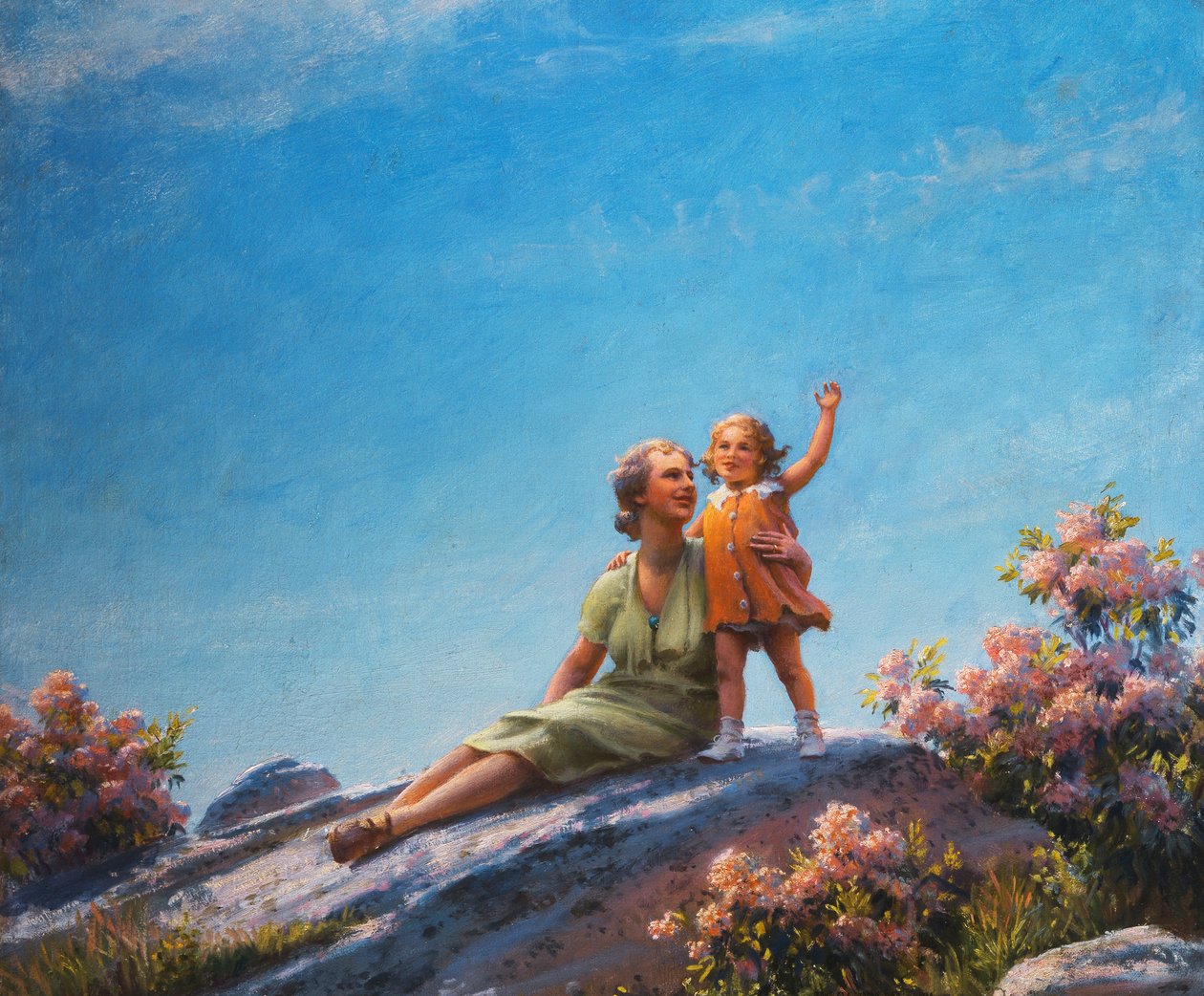 Um momento feliz de Charles Courtney Curran