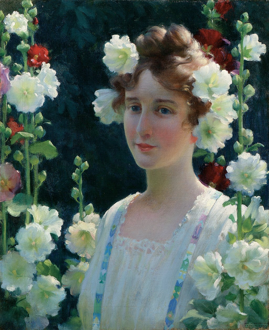 Entre as malvas-rosa de Charles Courtney Curran