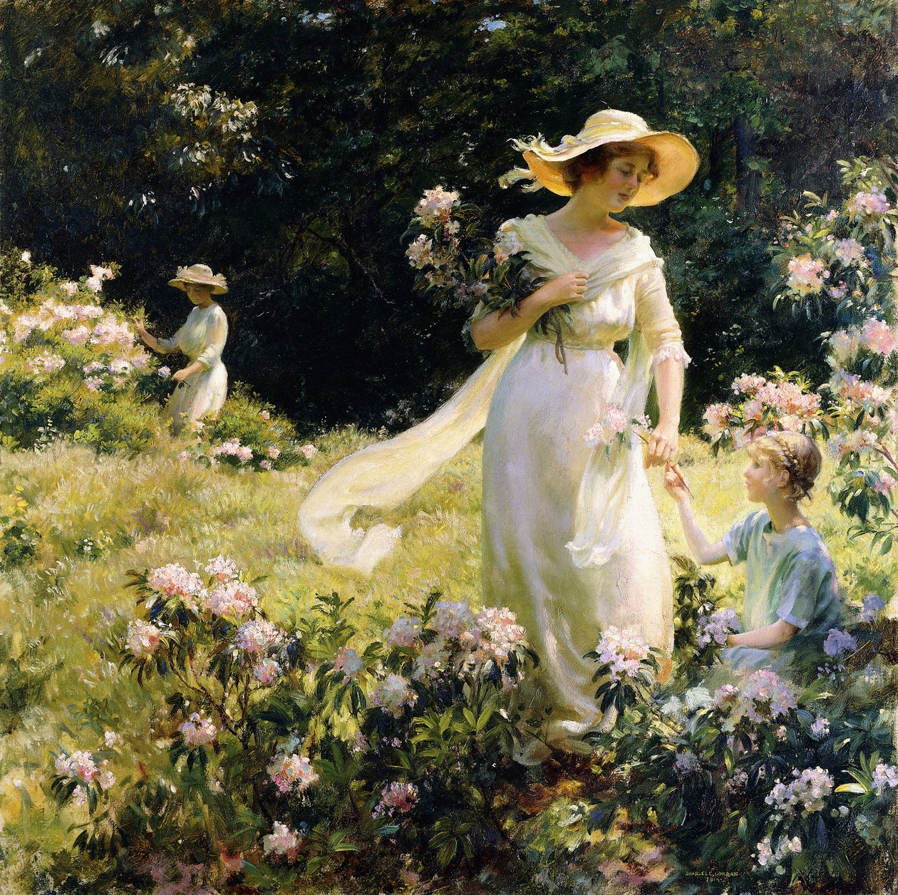 Entre as flores de louro de Charles Courtney Curran