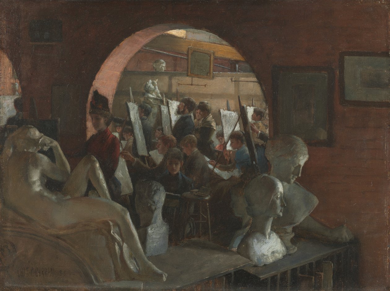 Uma alcova na Liga dos Estudantes de Arte de Charles Courtney Curran