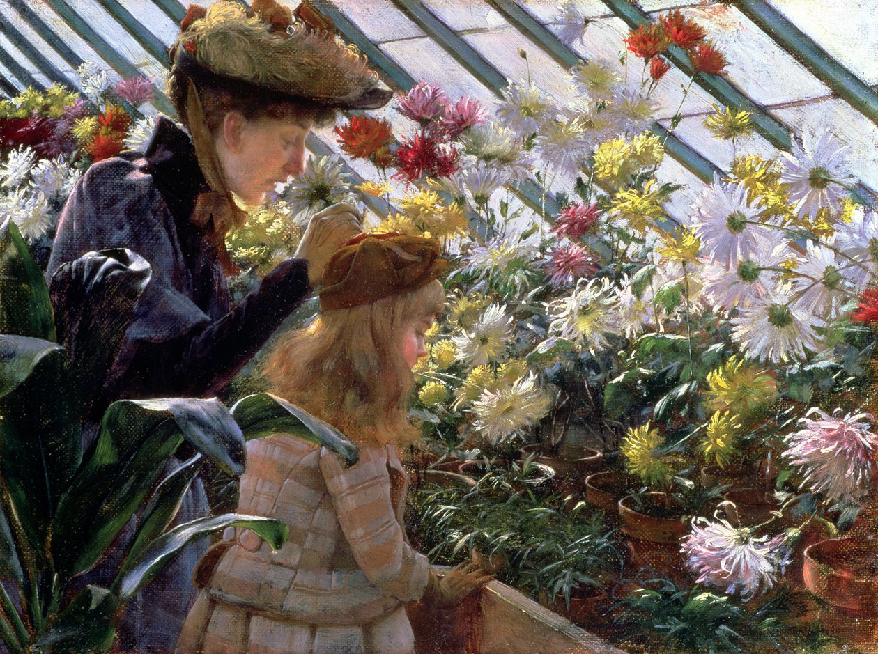 Crisântemos de Charles Courtney Curran