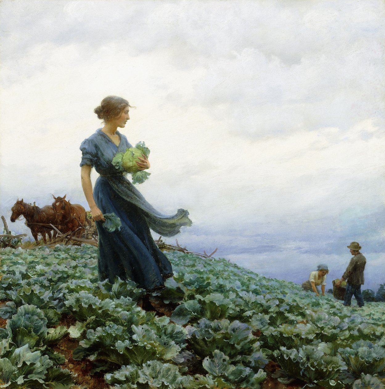O campo de repolho de Charles Courtney Curran