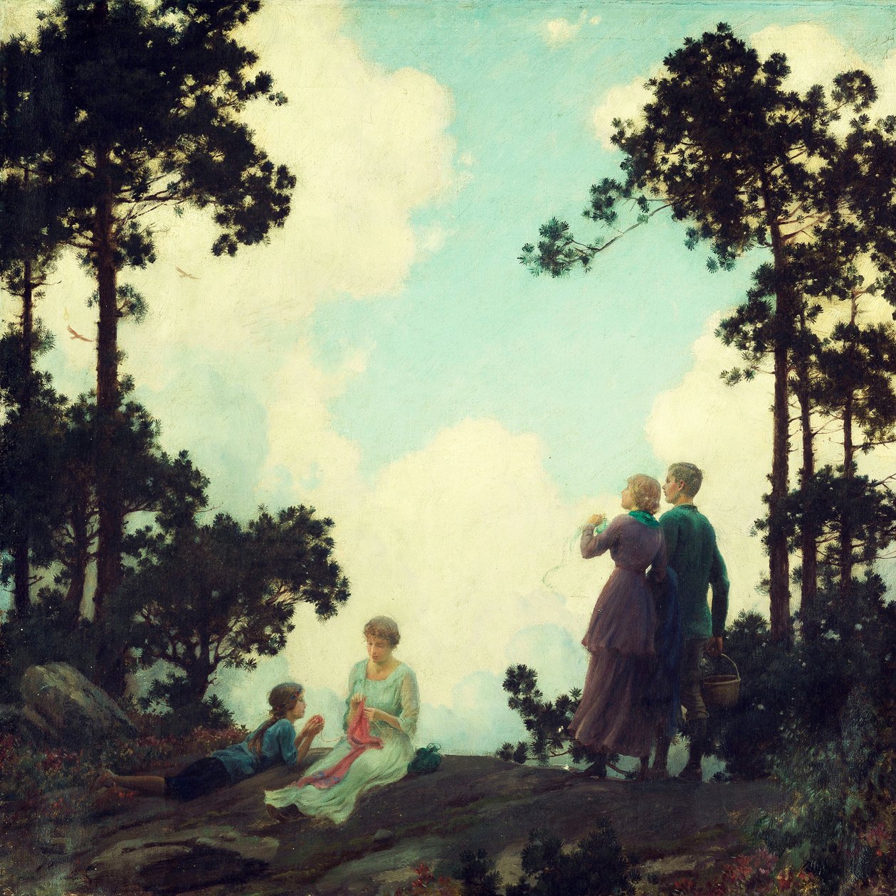 Sob os pinheiros de Charles Courtney Curran