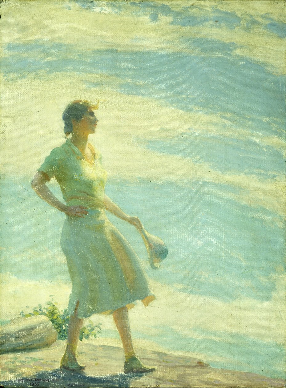 Caminhando no penhasco de Charles Courtney Curran
