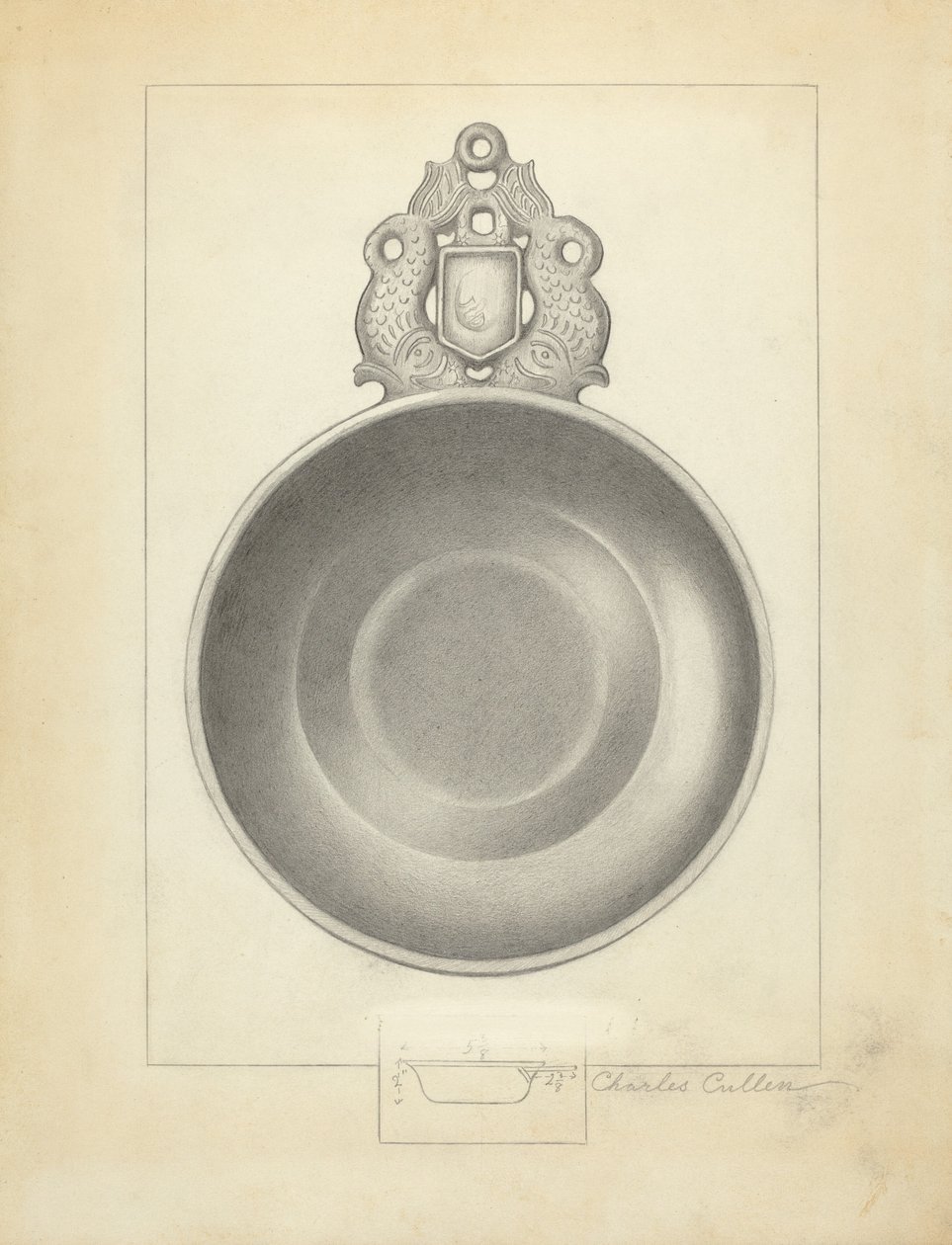 Porringer de Estanho de Charles Cullen