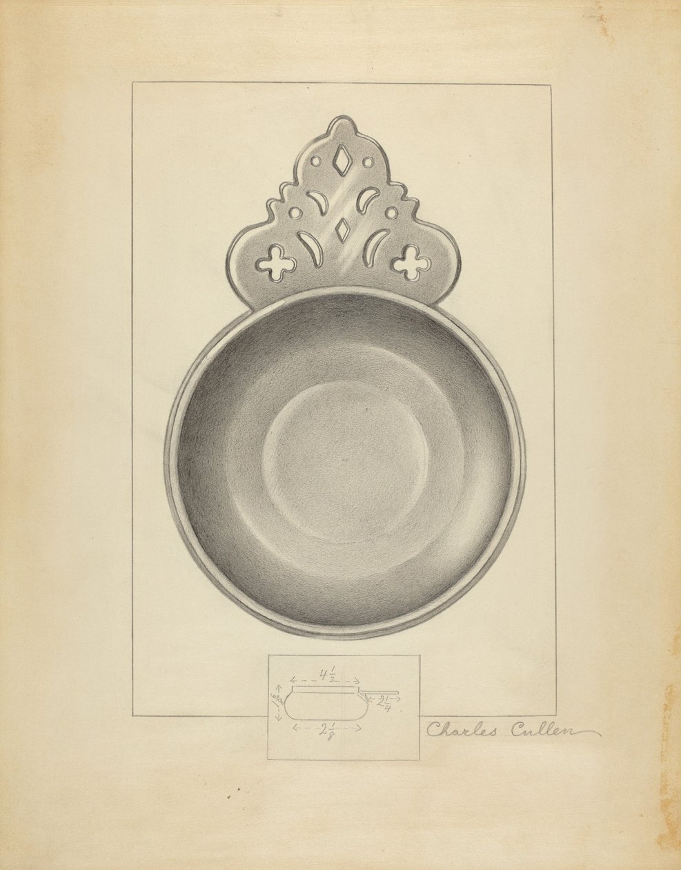 Porringer de Estanho de Charles Cullen