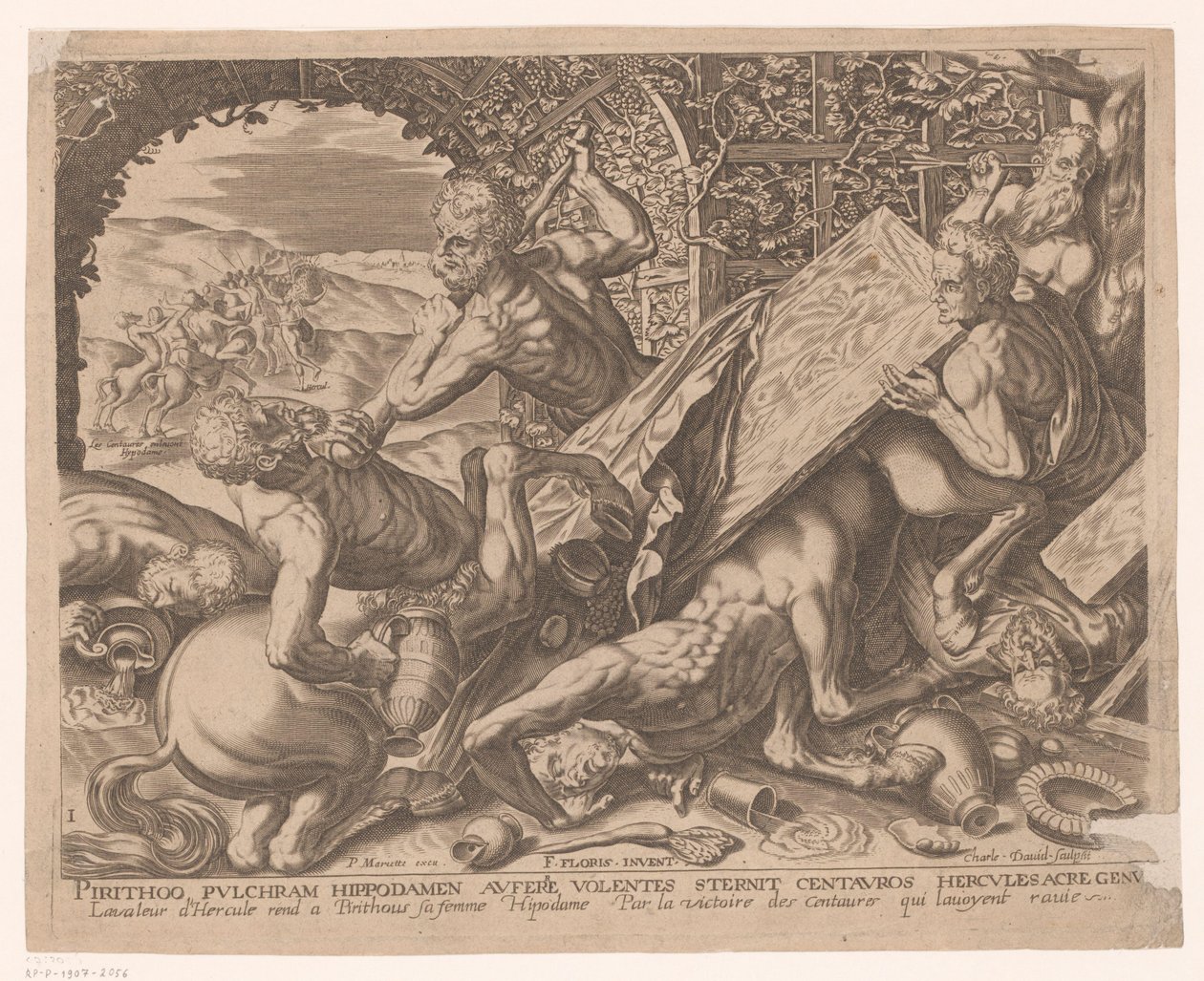 Hércules mata a Eurytion centauro
Obras de Hércules depois de Frans Floris (título da série) de Charles David
