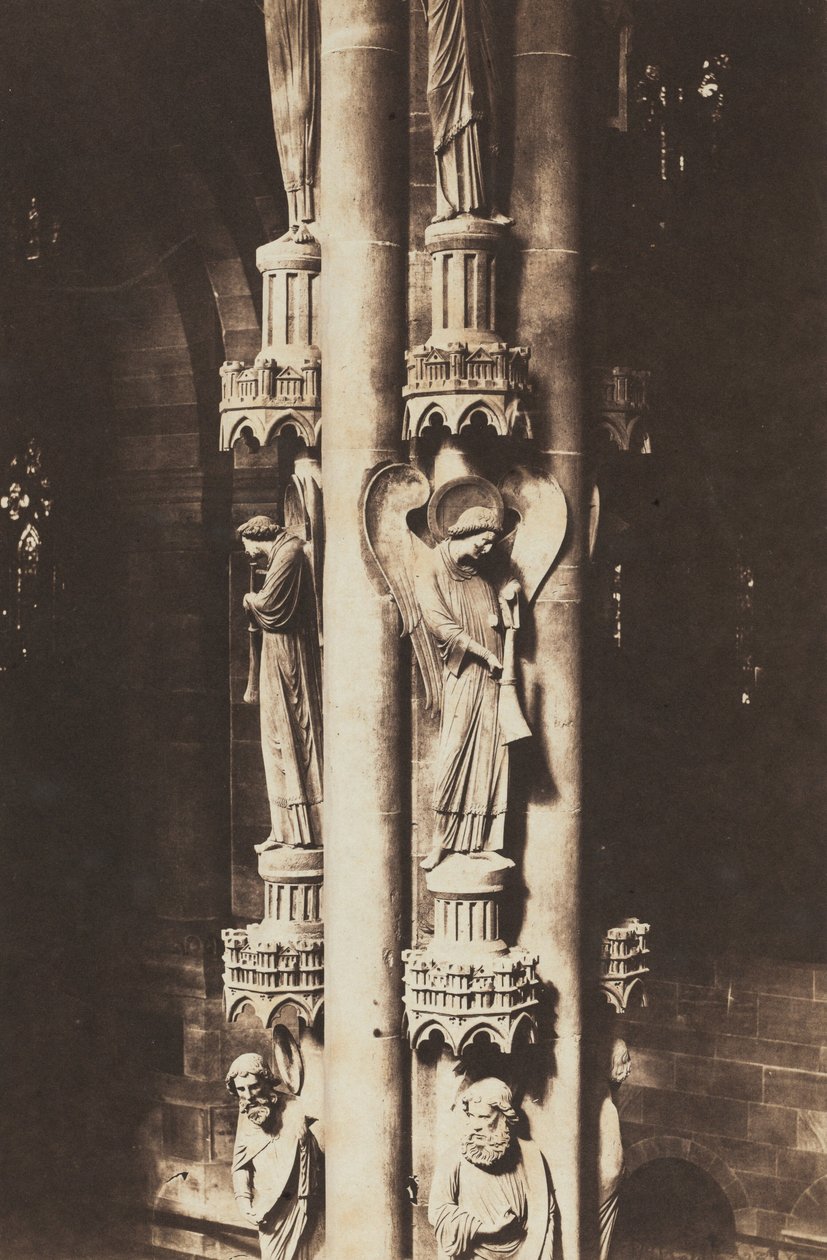 Catedral de Estrasburgo, Coluna do Anjo, c. 1858 (foto) de Charles David Winter