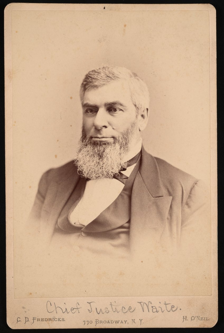 Retrato de Morrison Remick Mott Waite 1816-1888, antes de 1888 de Charles De Forest Fredricks