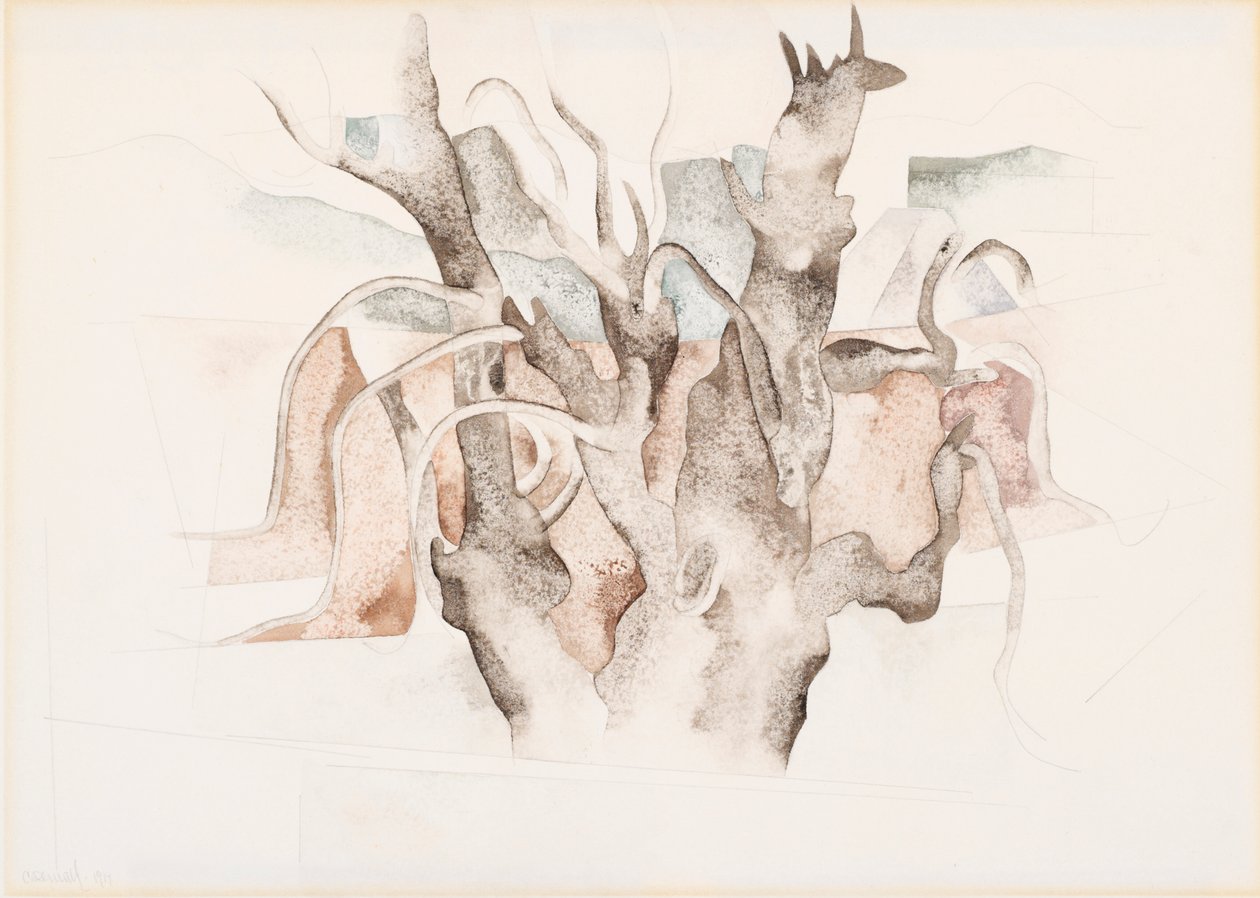 Bermuda - Árvores, 1917 (wc) de Charles Demuth